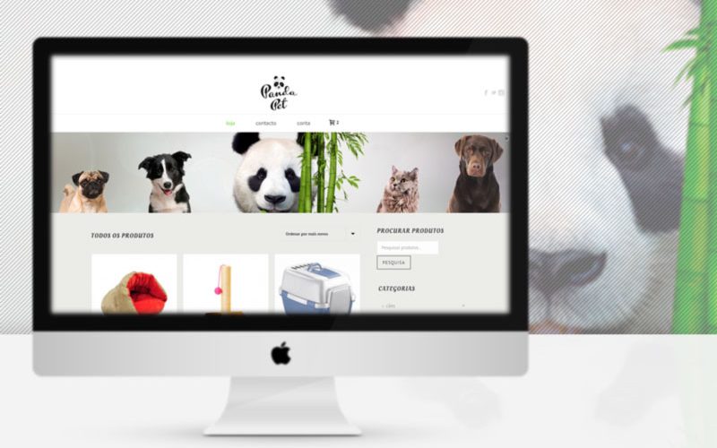 Panda Pet, petshop online website MacBook